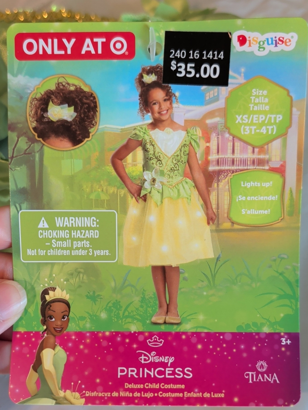 Disney Princess Tiana Light-Up Dress - Green & Yellow